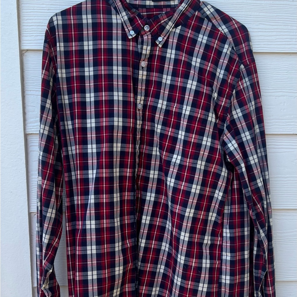J. Crew Red and Blue Plaid Shirt